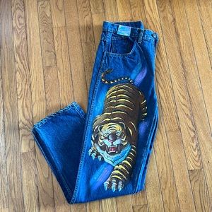 Coronet Jeans with Tiger art by Summer Holiday